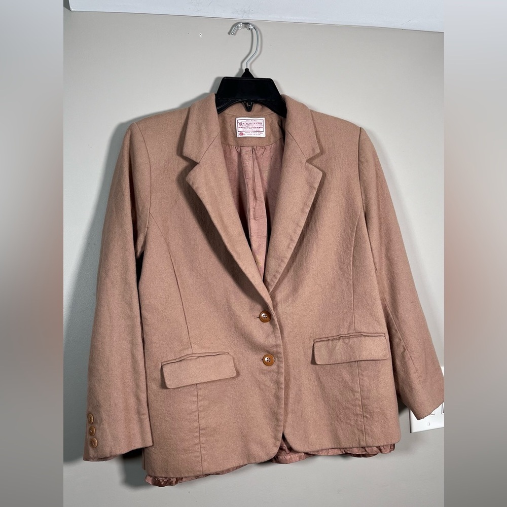 PENDLETON Petite Brown 100% Wool Blazer Womens Size 6